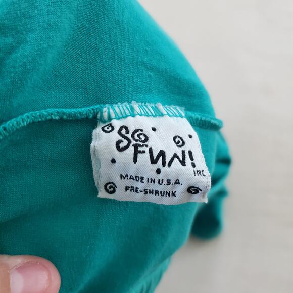 Vintage Aqua Green Biker Shorts kids 10/12 - Picture 4 of 5